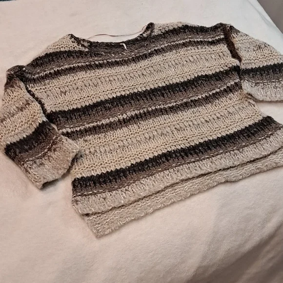 Free People Home For The Holidays Sweater" Knit Oversized Size XS - Picture 2 of 9